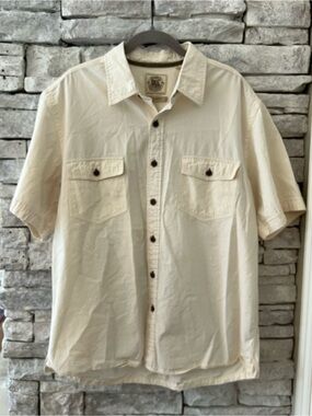 Pussers West Indies Bamboo Blend Camp Shirt Men’s XL Short Sleeve Button Down
